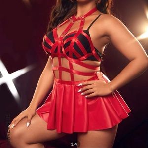 Plus size Red lingerie